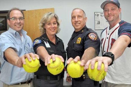 New Paltz emergency responders play ball for defibrillators
