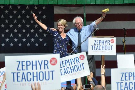 Sanders, stumping for Teachout, calls local house race ‘one of the most important in nation’