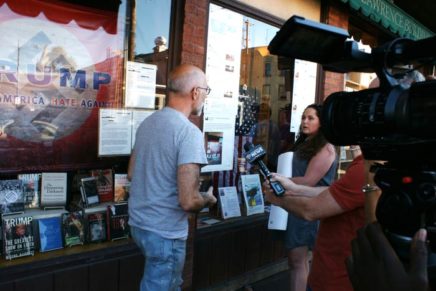 Business sign linking Trump with Nazism: Free-speech or code violation?