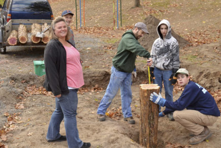 Saugerties Scouts help install new playground