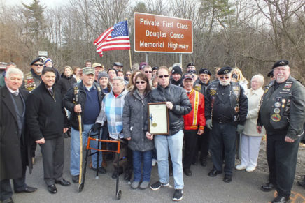 Rt. 32 from Kingston to Saugerties dedicated to fallen soldier Douglas Cordo