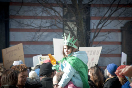 Rally against Trump’s travel ban and border wall in Poughkeepsie draws hundreds