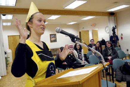 “Superhero” encourages New Paltz Town Board to act with civility