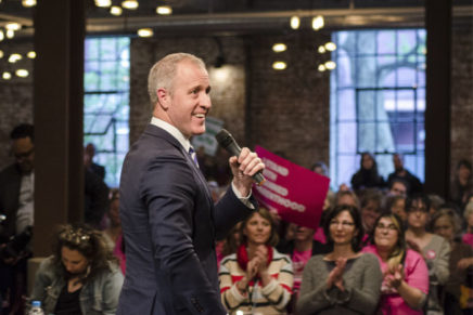 Maloney slams GOP healthcare plan, needles Faso