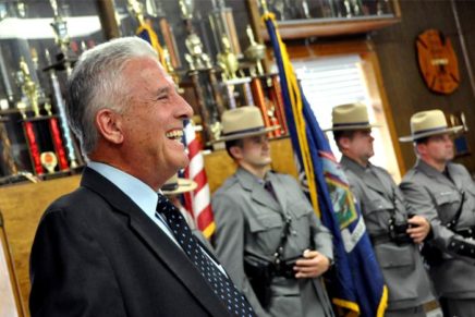 Gardiner State Police Substation dedicated to retired major Peter J. Brennan