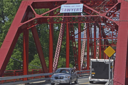 Saugerties’ red bridge adds a bit of blue