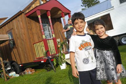 Tiny houses frame New Paltz fireworks in thunderstorms’ wake