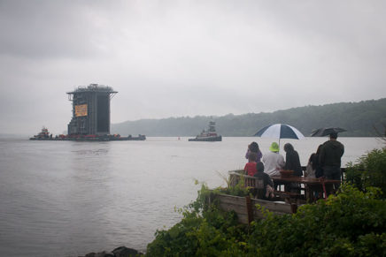 Track the massive generator making its way down the Hudson