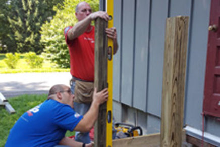 Lloyd Lowes volunteers help renovate food pantry