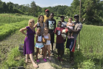 A family farm grows rice in Esopus