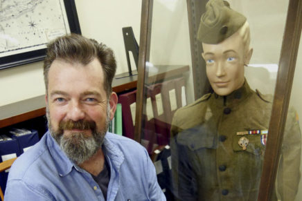 Collector John Pierson loans intact WWI uniform for Elting Library exhibit