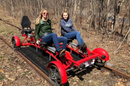 Explore the Catskills on a rail bike