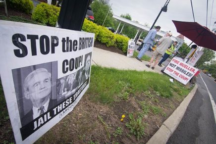 Defending the Donald: Two men travel New York State to rally support for Trump against “coup”