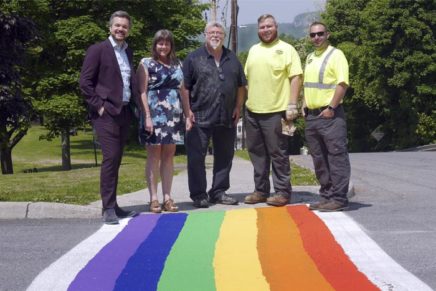 New Paltz marks site of same-sex marriages with rainbow crosswalk