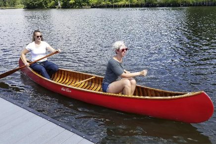 Iannucci family canoe in the water once more