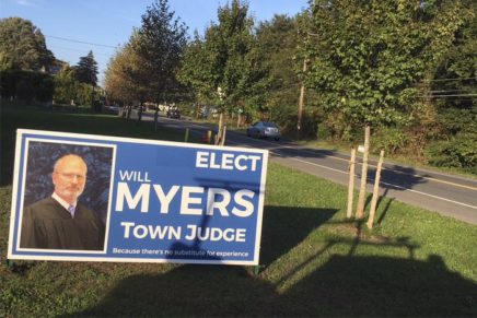 Saugerties town justice’s yard sign goes missing
