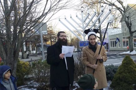Woodstock menorah lighting ceremony takes place on village green