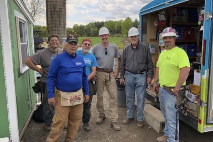 Habitat for Humanity building three houses in Glasco